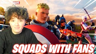 🍩LIVE Fortnite MARVEL CHAPTER 5 SEASON 4 SQUADS with MinetheJ and FANS again...