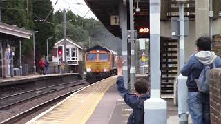 *4 TONE* GB Railfreight 66756 zooms through Stowmarket on 4L11  - 02/09/2021