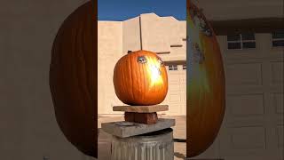 Solar Death Ray carves Jack-o-Lantern #halloween #physics #pumpkin