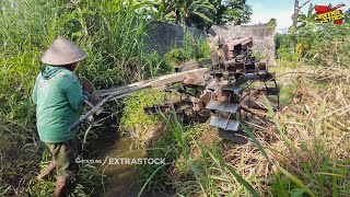 Pindah Lahan Traktor Sawah Mesin Kubota Langsung Garap Lahan Dangkal