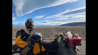 El Chalten a El Calafate en moto (KLR 650). 25 Feb 2023