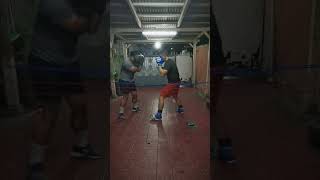 Routine sparring session