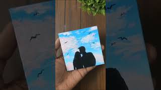 Mini Canvas Painting | Tutorial #shorts