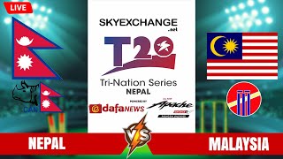 Nepal VS Malaysia Live | Skyexchange Tri Nation T20 Series | Cricket Cup 2022 | Nepal