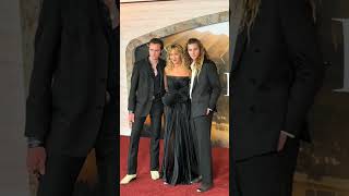 Connie Nielsen Poses With Her Sons At The Gladiator 2 Premiere In Los Angeles.#gladiator2