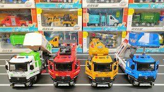 Metal Diecast Trucks Of Road Sweeper Truck, Fire Truck, Mixer Truck, Passenger Stair Truck