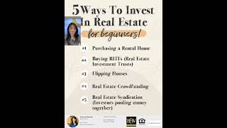 5 Ways To Invest In Real Estate For Beginners