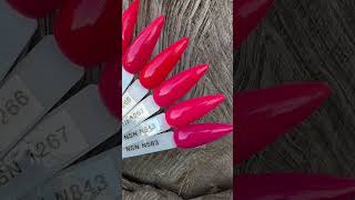 Czerwono malinowe Pudry Tytanowe Manicure Tytanowy NSN New Style of Nails #paznokcie #nails #fun