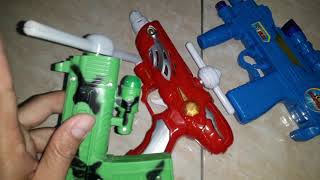 Mainan Pistol Pistolan Anak (Green Red Blue) Ada Lampu Dan Musik B/O