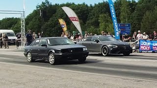 Mercedes-AMG GT 63 S vs Audi S4 C4 2.2TQ 20v 1/4 mile drag race