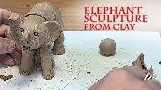 Art for kids: Elephant sculpture from clay