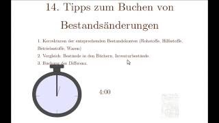 14. Buchhaltung leicht und kompakt lernen mit dem GKR: Buchung von Bestandsänderungen