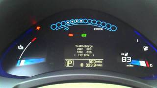 Nissan LEAF startup sequence.