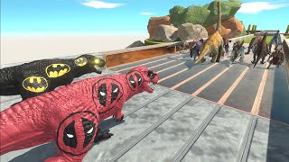 Escape from BATMAN & DEADPOOL T-REX - Animal Revolt Battle Simulator