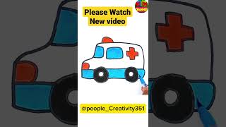 How to Draw Simple Mergency 1122 Drawing Simple Draw step by step & colouring#foryou #trending#art