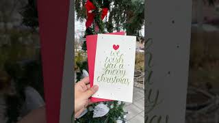 Easy DIY Christmas Calligraphy Card Idea | Hand Lettering Merry Christmas #shorts #calligraphy