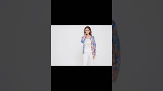 Women's long sleeves dip dye silk cashmere cardigan for spring