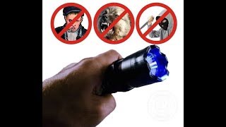 Фонарь шокер реальное применение.  Taser shocker flashlight