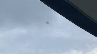 Robinson R-44 flying over ￼￼Myrtle Beach, South Carolina.