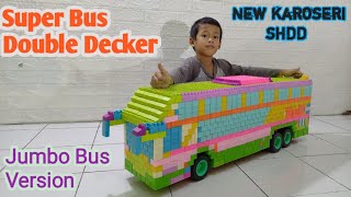 CARA MEMBUAT BIS TINGKAT PAKAI LEGO!! Building Blocks Super Size Double Deck Bus Miniature Version