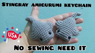 Stingray Amigurumi Keychain