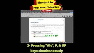 Shortcut to Page Setup settings #wordtutorial #page_setup #keyboardshortcut