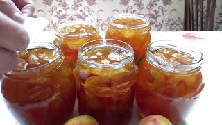 Əzilməyən şaftalı mürəbbəsi. Şeftali reçeli. Варенье из персиков (Peach Jam)