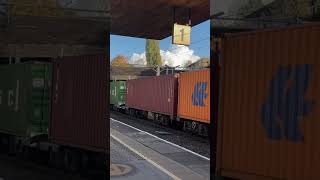 Freight train passing through Coventry station 22/10/24