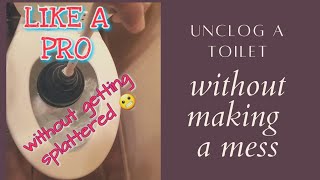 HOW TO UNCLOG A TOILET WITH A PLUNGER #Shorts, #youtubeshorts