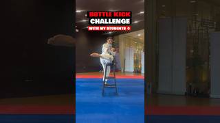 Bottle kick challenge with my students 🦵🏻 🥋 #karate #shorts