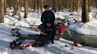 Закрыл сезон impersled.Сноубайк. Snowbike.