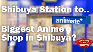 Direction to the Biggest Anime Shop in Shibuya(Animate Shibuya) from Shibuya Station