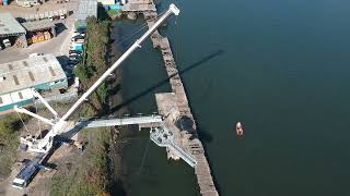 Baldwins Liebherr LTM1500 Mobile Crane, installing a Pipe Bridge on a ReEnergy Project in Jarrow.