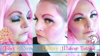 Mermaid/Fairy/Unicorn Makeup Tutorial #fantasymakeup #mermaid #makeuptutorial #halloweenmakeuplook