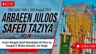 Live Arbaeen Juloos Safed Taziya Delhi || White Tazia Delhi Live #safedtazia2024 #arbaeen