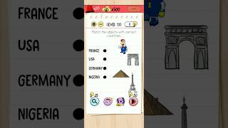 Brain Test Level 137 match the objects with correct countries #shorts #braintest