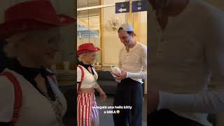 2024.07.18 #mikainstagram & #Lunaki69 stories　Mika recieved a gift #HelloKitty in Barcelona