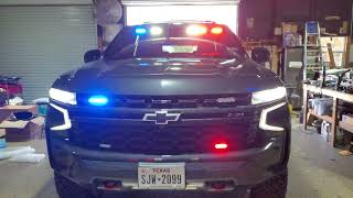 ILMODS - 2022 Chevy Tahoe Z71 with Feniex Industries Emergency Lights and Siren, Red Blue Police Cop