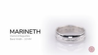 Uber-stylish Men's Diamond Wedding Band - Marineth