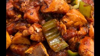 Chili chicken with fragrant Chinese spices