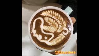 1 Menit Langsung Paham Tutorial Slow Motion Video Belajar Latte Art Coffe Gambar Daun Angsa