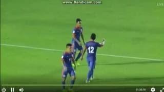 Myanmar 0-1 India Sunil Chhetri last minute GOAL!!! AFC Asian Cup Qualifier