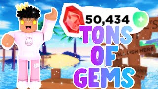 How Much GEMS Can I GET From Selling FRUITS AND FISHES⭐️ | Overlook Bay