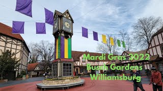 Mardi Gras 2022 AT Busch Gardens Williamsburg Walking Tour