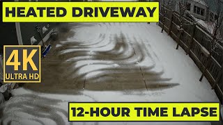 A 12 Hour Snow Melt Time Lapse in Buffalo, NY on January 25th, 2023 // DIY Heated Driveway Project