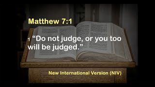 Verse of the Day - Matthew 7:1