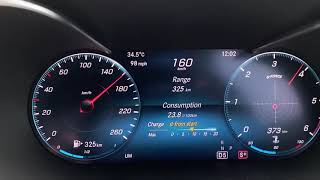 Mercedes c220d (2019) 0-200km/h, 125mph in hot weather (34.5°C)