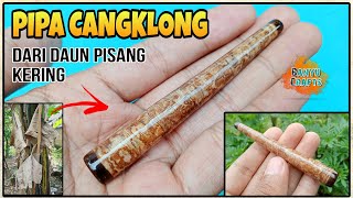 Motifnya menyerupai batik, unik dan natural pipa cangklong dari daun pisang || Pipa Once