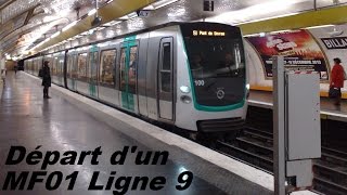 Départ du MF01 de la RATP à la station Strasbourg St-Denis.