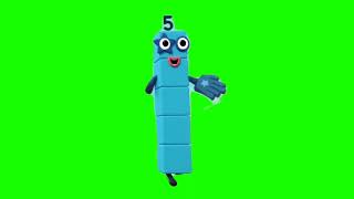 numberblocks 5 бежит футаж